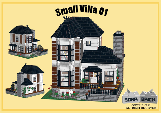 klinke erotisk Station LEGO custom modular building instruction - Small Villa 01