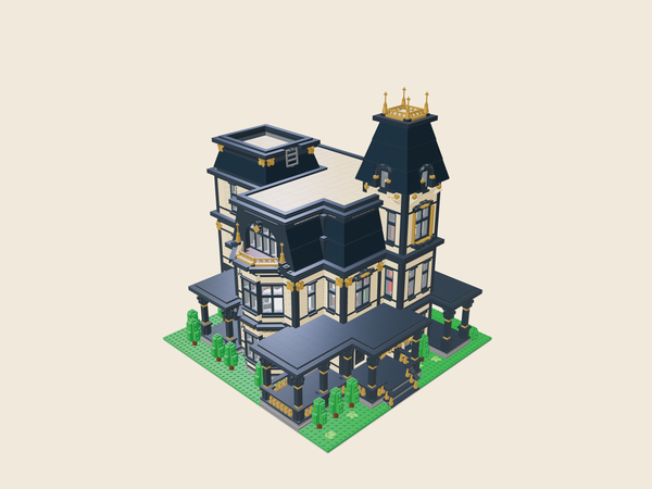 Queen Anne Black Rose Villa